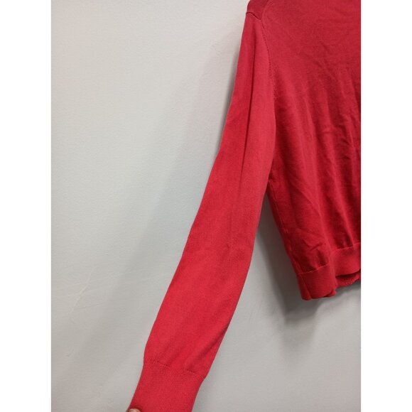 Banana Republic Cardigan Womens Size XL Pink Embellished Preppy Button Up NEW - Picture 11 of 12